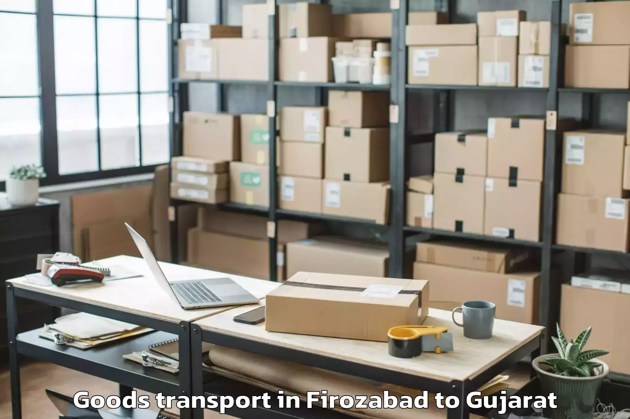 Top Firozabad to Gujarat Technological Universi Goods Transport Available